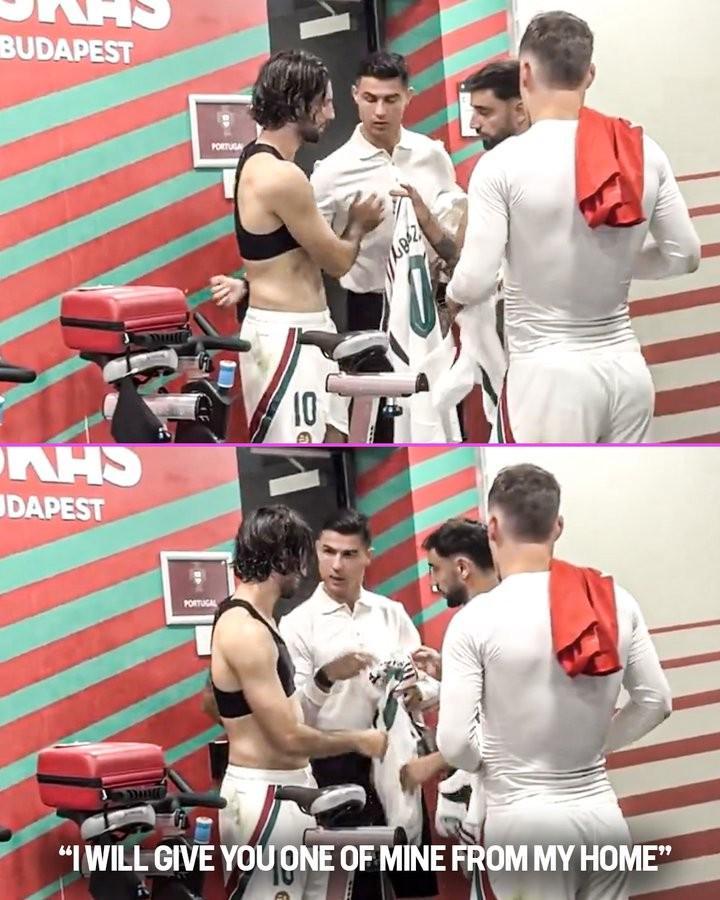 球衣已经跟别人换了，C罗向索博承诺：我把我家里的一件给你